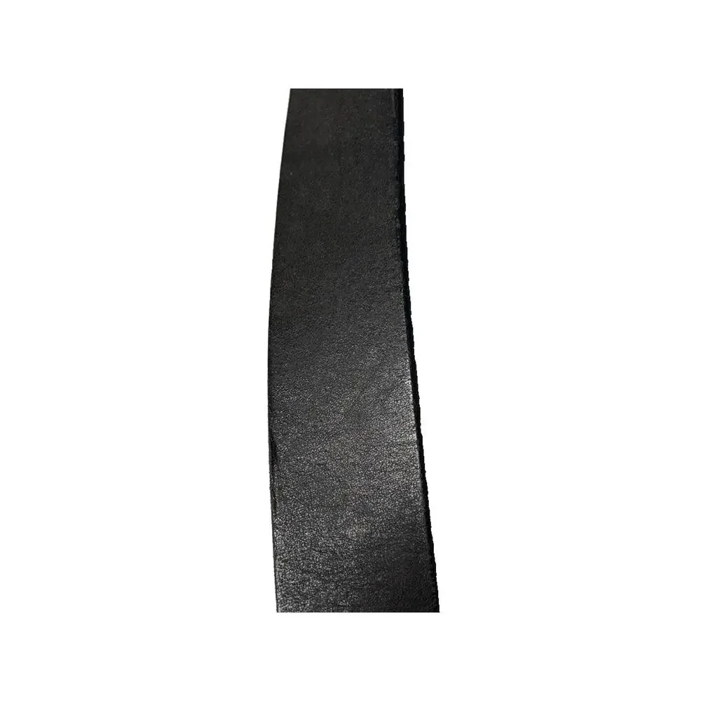 Vintage Mens American Leather Belt Size 38 Handcrafted Solid Black Silver Buckle